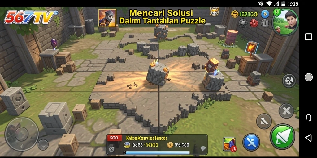 Screenshot gameplay 567TV menunjukkan tantangan puzzle yang menarik.