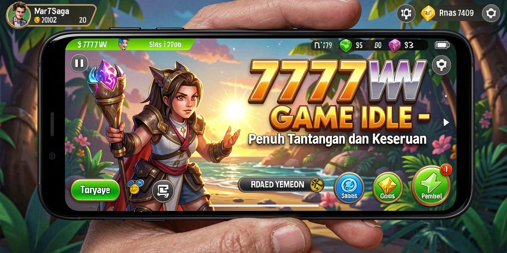 Screenshot gameplay menunjukkan aksi seru dalam mengelola kerajaan Idle.
