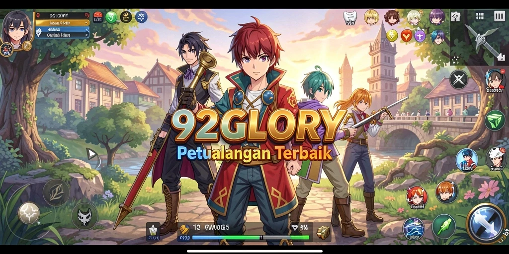 Tampilan gameplay yang dinamis dan karakter Anime yang menawan.