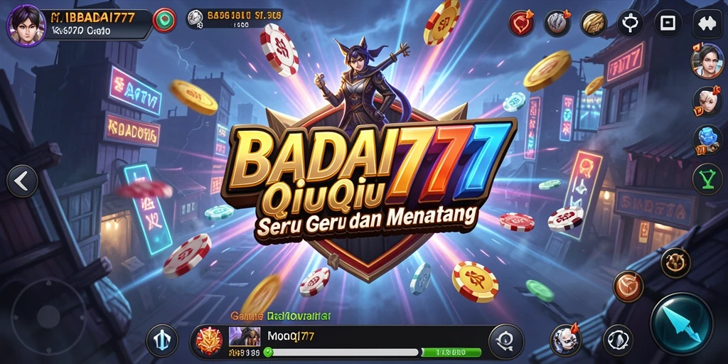 Tampilan gameplay seru QiuQiu dalam BADAI777 yang menantang.