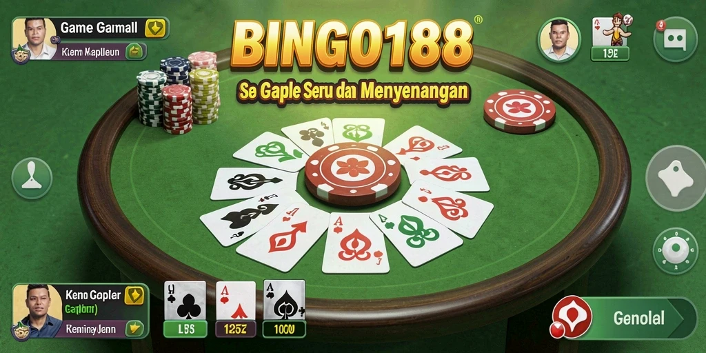 Gameplay menarik BINGO188 dengan suasana Gaple yang seru.