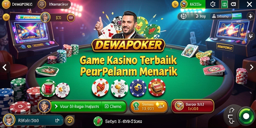 Screenshot gameplay DEWAPOKER yang menampilkan suasana seru Kasino.
