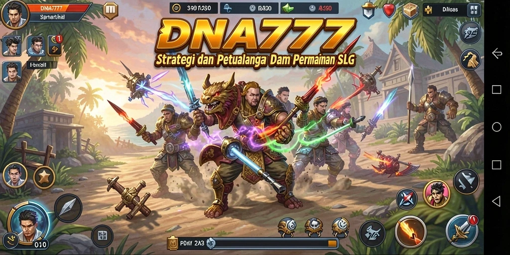 Screenshot gameplay menunjukkan pertempuran strategis yang mendebarkan.