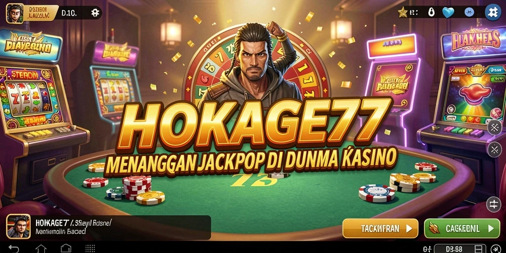 Screenshot permainan HOKAGE77 menunjukkan antarmuka kasino yang menarik.