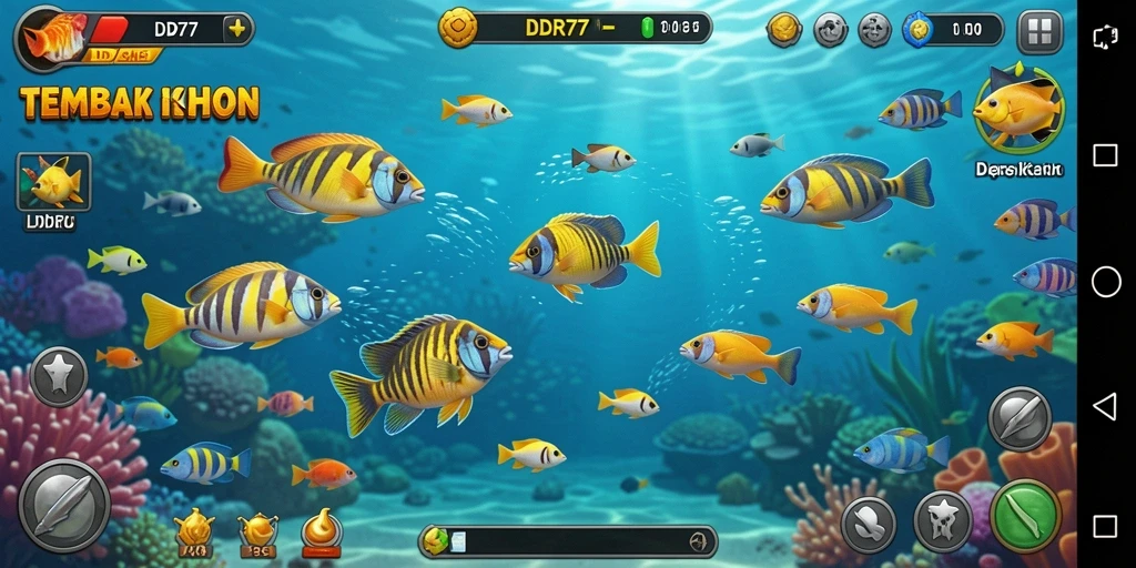 Gameplay <strong>IDR77</strong> yang seru dan menantang saat menembak ikan.