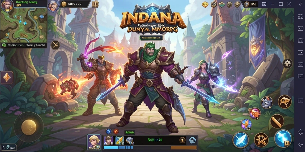 Tampilan screenshot gameplay INDAAA yang menampilkan pertarungan epik.