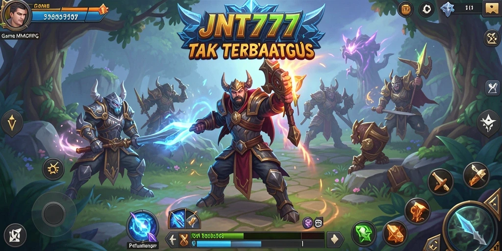 Screenshot utama JNT777 menampilkan aksi seru dalam permainan MMORPG.