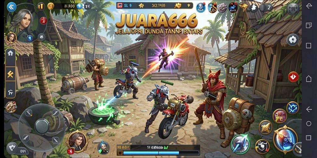 Tampilan menarik dari gameplay Open World JUARA666.