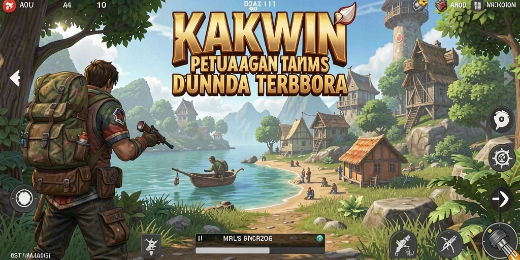Screenshot gameplay KAKWIN yang menampilkan dunia terbuka yang indah.
