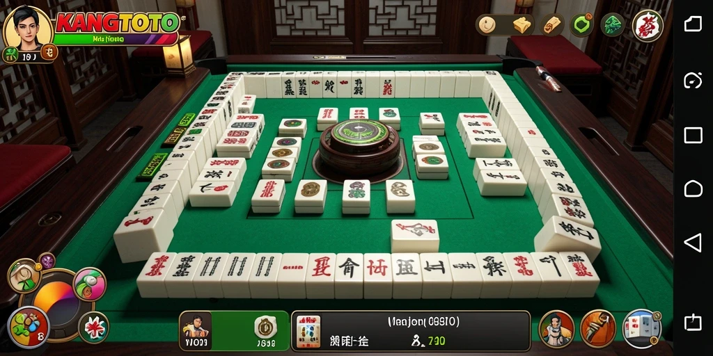 Tampilan permainan KANGTOTO yang menarik saat bermain Mahjong.