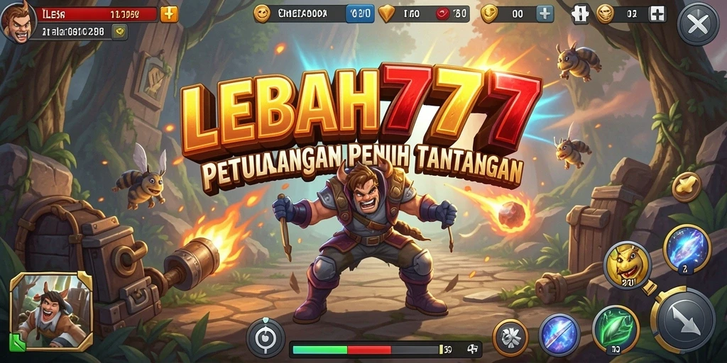 Tangkapan layar yang menunjukkan aksi gameplay seru dalam LEBAH777.