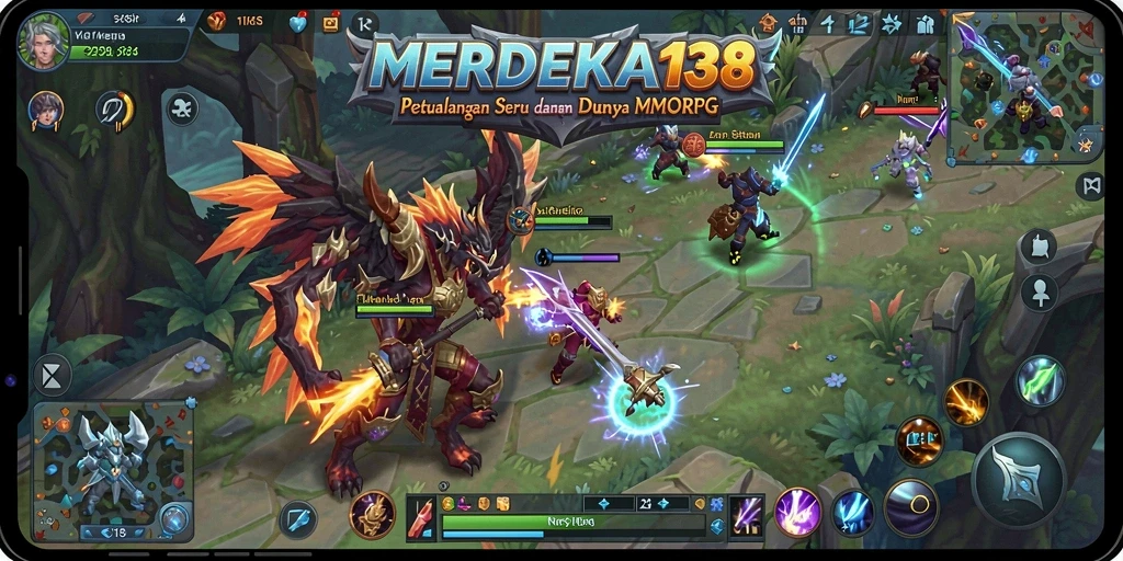 Screenshot gameplay MERDEKA138 yang menampilkan aksi seru dalam dunia MMORPG.