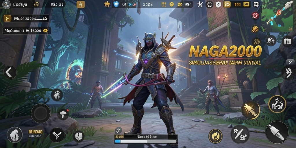 Tampilan gameplay NAGA2000 yang menarik dan interaktif.