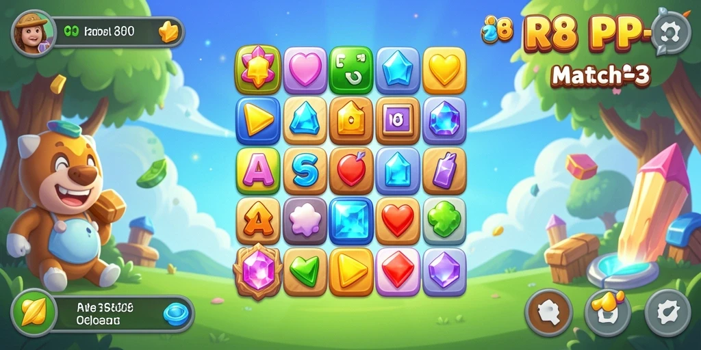 Tampilan gameplay RP8 yang penuh warna dan seru.
