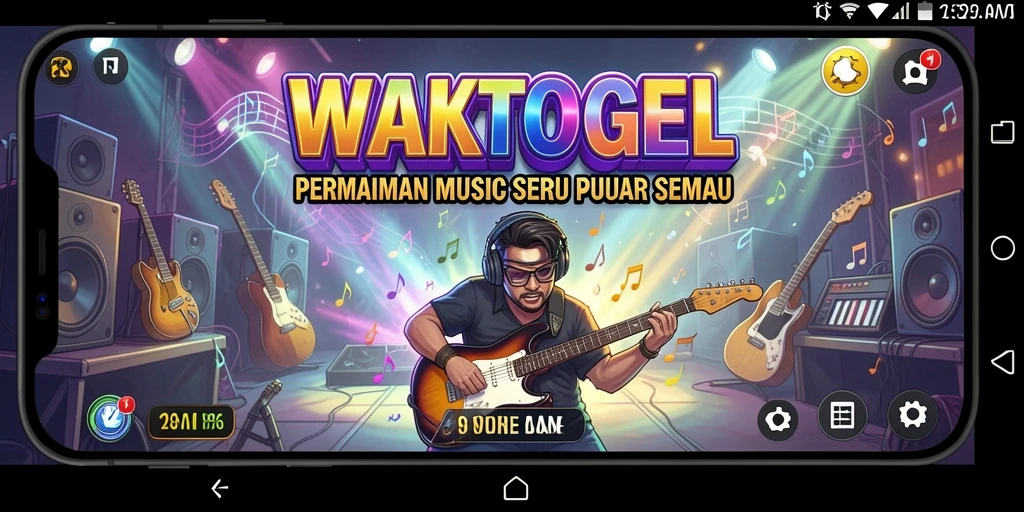 Tampilan gameplay menarik dari WAKTOGEL dengan berbagai genre musik.